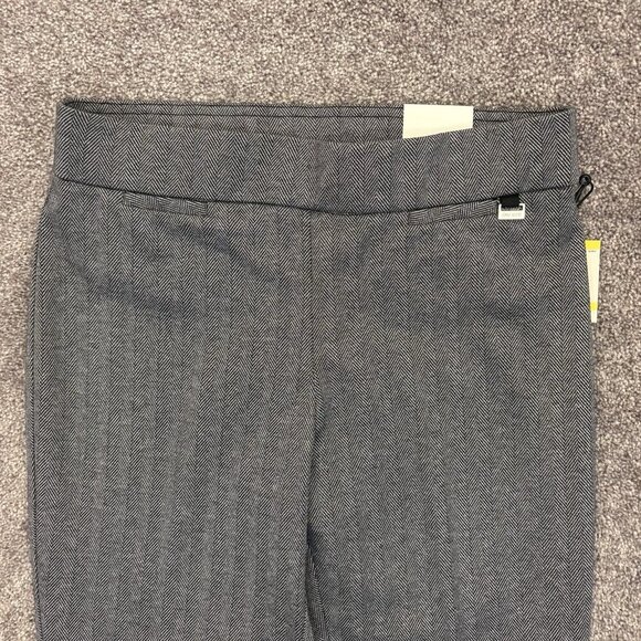Anne Klein Women's Ankle Pants Size M Black Silver Pull On Slim Fit NWT $89 - Picture 12 of 16